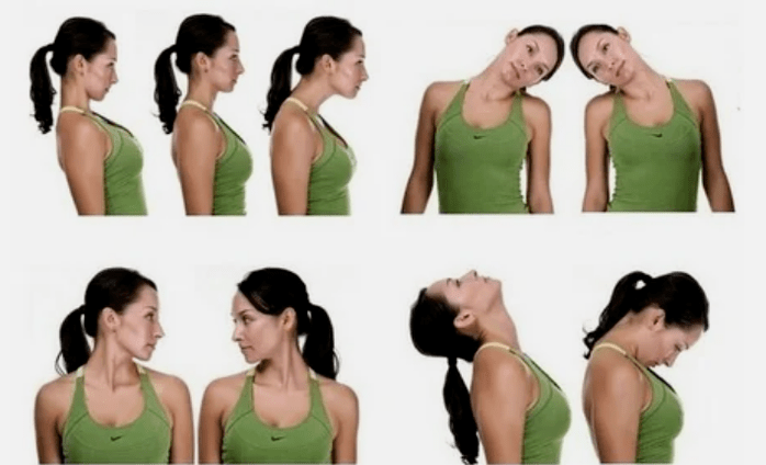 Exercícios do pescoço da osteocondrose