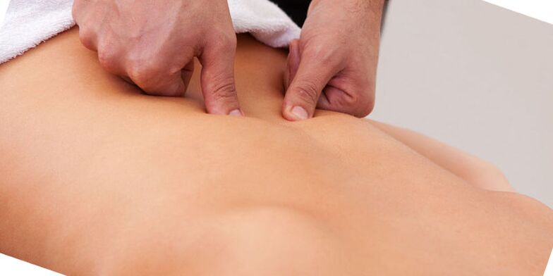 massagem para dores nas costas